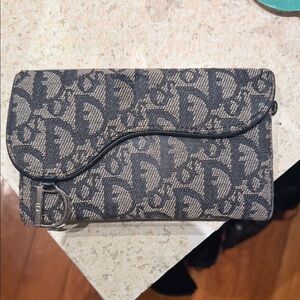 Dior Monogram Black and Cream Clutch